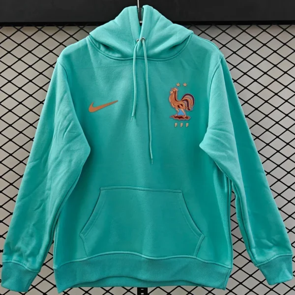 France 2025/26 Green Hoody - Front View | KFCOOL
