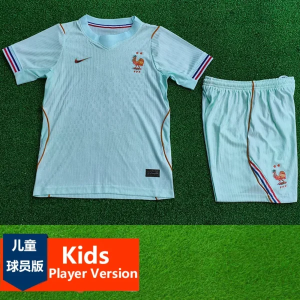 France 2026/27 Away Kids Kit Player Version - Front View | KFCOOL