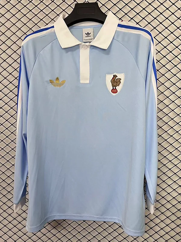 France 2026/27 Anniversary Long Sleeve Jersey Fan Version - Front View France 2026/27 Anniversary Long Sleeve Jersey Fan Version - Front View | KFCOOL