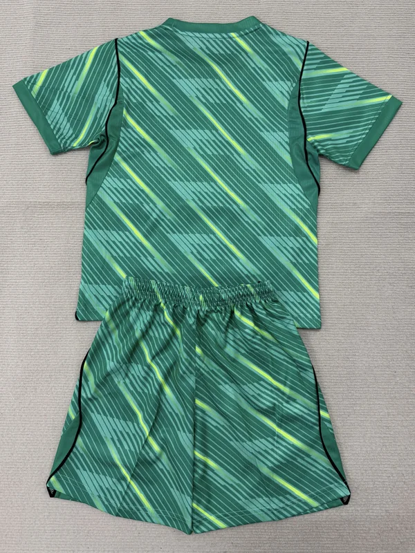 France 2026/27 Goalkeeper Green Kids Kit Fan Version - Back View | KFCOOL