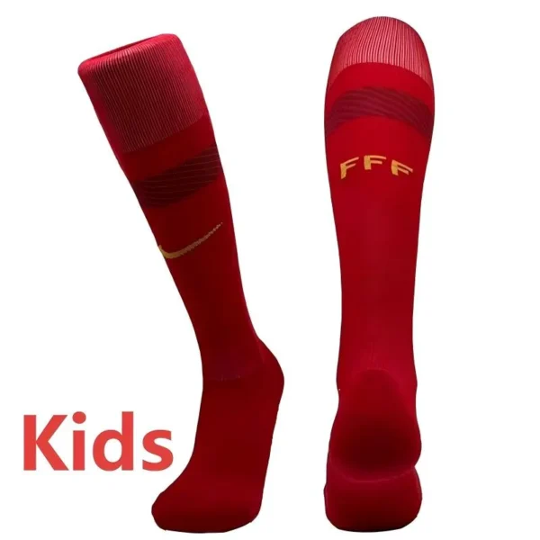 France 2026/27 Home Socks - Front View - KFCool – Football Jerseys & Soccer Kits Store France 2026/27 Home Socks - Front View | KFCOOL