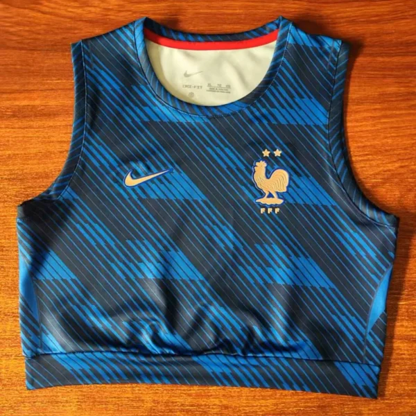 France 2026/27 Home Sleeveless Women Yoga Vest - Front View | KFCOOL