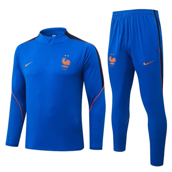 France 2026/27 Blue Half Pull Tracksuit - Front View | KFCOOL