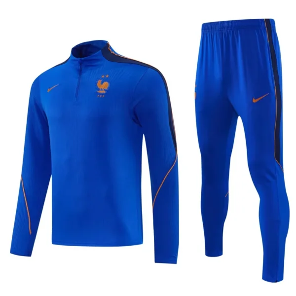 France 2026/27 Navy Half Pull Tracksuit - Front View | KFCOOL