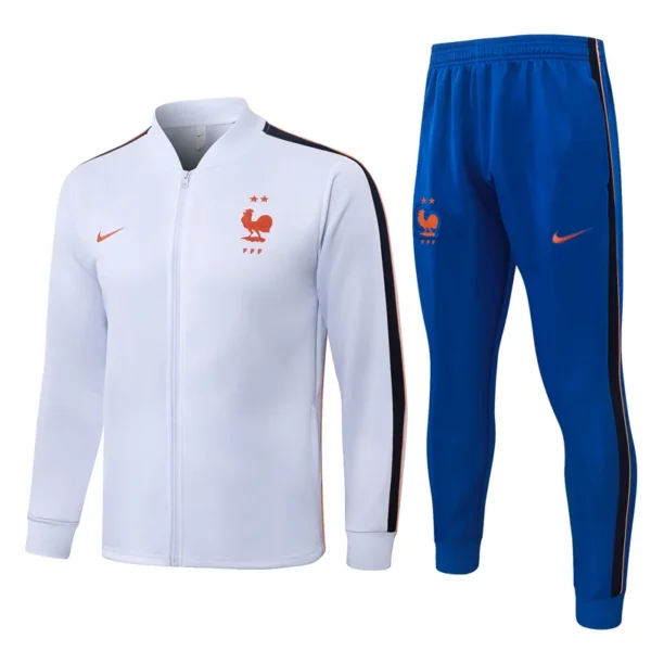 France 2026/27 White Jacket Tracksuit - Front View - KFCool – Football Jerseys & Soccer Kits Store France 2026/27 White Jacket Tracksuit - Front View | KFCOOL