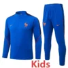 France 2026/27 Navy Kids Half Pull Tracksuit - Front View | KFCOOL
