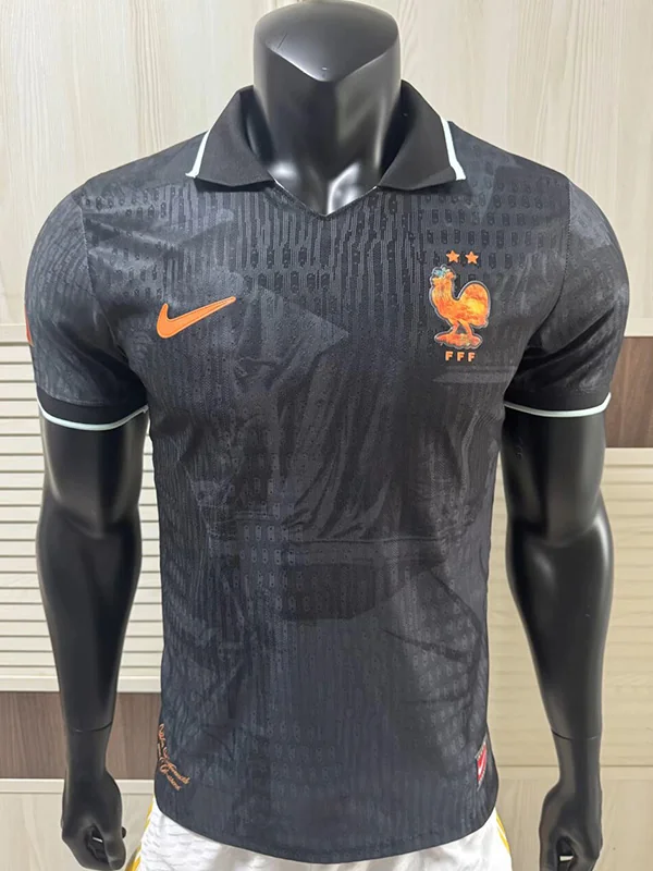 France 2026/27 Black Training Shirt Player Version - Front View France 2026/27 Black Training Shirt Player Version - Front View | KFCOOL