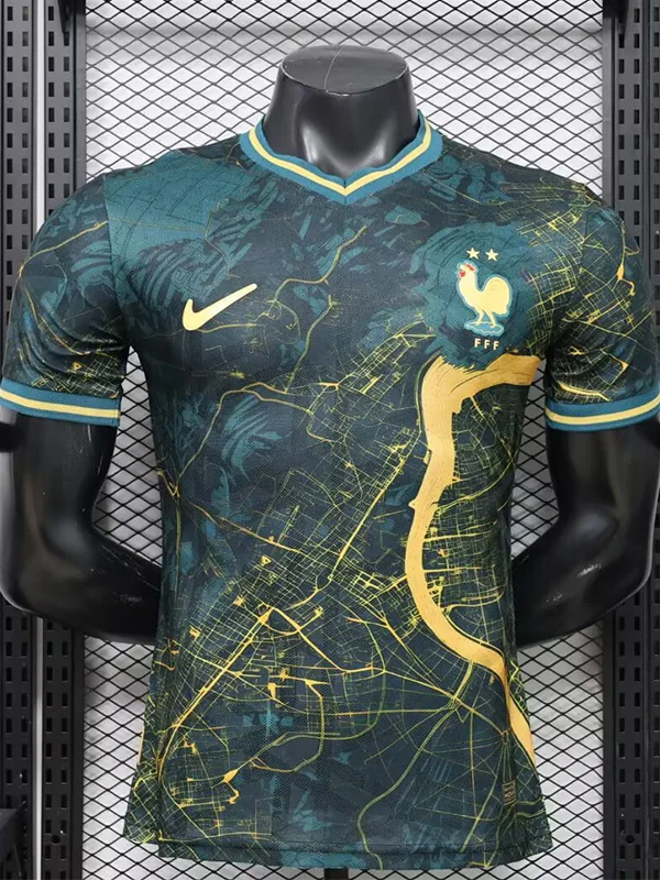 France 2026/27 Green Special Edition Training Shirt Player Version - Front View | KFCOOL