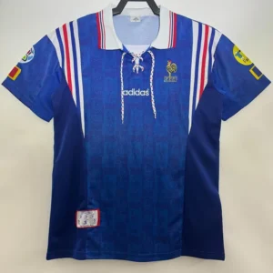 France 1996/97 Retro Home Jersey Fan Version - Front View | KFCOOL