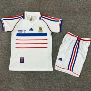 France 1998/99 Retro Home White Kids Kit Fan Version - Front View France 1998/99 Retro Home White Kids Kit Fan Version - Front View | KFCOOL