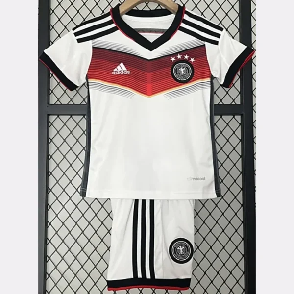 Germany 2014/15 Retro Home Kids Kit Fan Version - Front View | KFCOOL