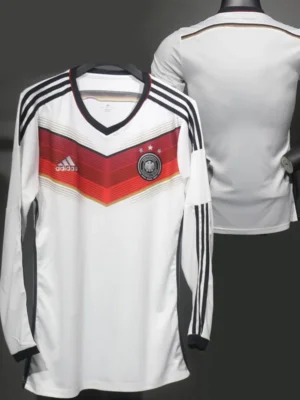 Germany 2014/15 Retro Home Long Sleeve Jersey Player Version - Front View | KFCOOL