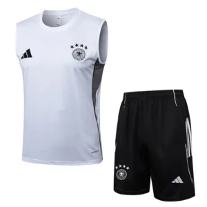 Germany 2025/26 White Sleeveless Shorts - Front View | KFCOOL