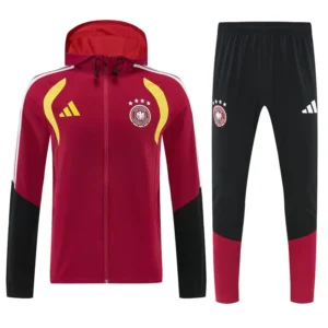 Germany 2025/26 Red Windbreaker Suit - Front View Germany 2025/26 Red Windbreaker Suit - Front View | KFCOOL