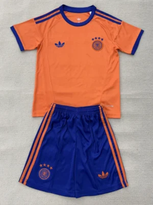 Germany 2026/27 Goalkeeper Orange Kids Kit Fan Version - Front View Germany 2026/27 Goalkeeper Orange Kids Kit Fan Version - Front View | KFCOOL