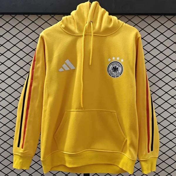 Germany 2026/27 Yellow Hoody - Front View - KFCool – Football Jerseys & Soccer Kits Store Germany 2026/27 Yellow Hoody - Front View | KFCOOL