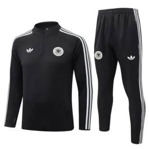 Germany 2026/27 Black Half Pull Tracksuit - Front View Germany 2026/27 Black Half Pull Tracksuit - Front View | KFCOOL