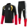 Germany 2026/27 Black Red Half Pull Tracksuit - Front View | KFCOOL