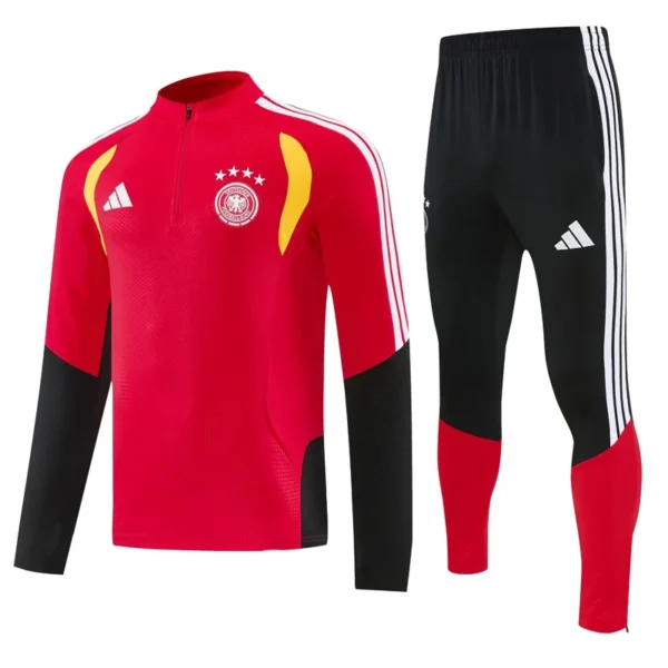 Germany 2026/27 Red Half Pull Tracksuit - Front View | KFCOOL