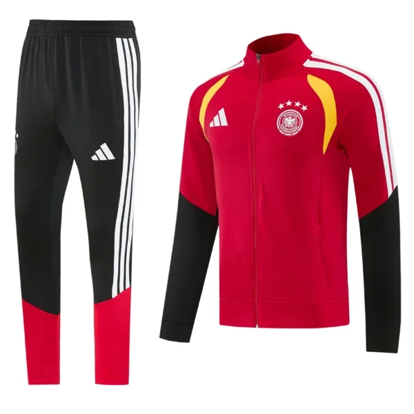 Germany 2026/27 Red Jacket Tracksuit - Front View - KFCool – Football Jerseys & Soccer Kits Store Germany 2026/27 Red Jacket Tracksuit - Front View | KFCOOL