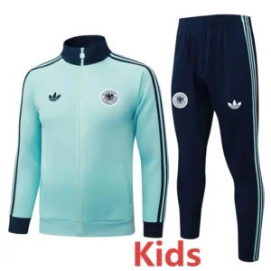 Germany 2026/27 Green Kids Jacket Tracksuit - Front View | KFCOOL