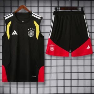 Germany 2026/27 Black Sleeveless Shorts - Front View | KFCOOL