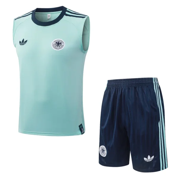 Germany 2026/27 Green Sleeveless Shorts - Front View Germany 2026/27 Green Sleeveless Shorts - Front View | KFCOOL