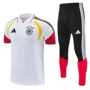 Germany 2026/27 White Short Sleeve Pants Suit - Front View Germany 2026/27 White Short Sleeve Pants Suit - Front View | KFCOOL