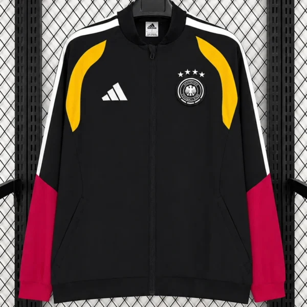Germany 2026/27 Black Yellow Windbreaker - Front View - KFCool – Football Jerseys & Soccer Kits Store Germany 2026/27 Black Yellow Windbreaker - Front View | KFCOOL
