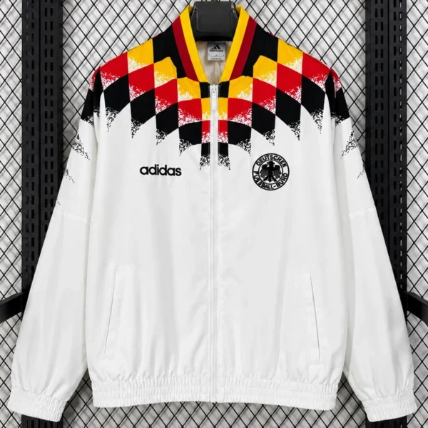 Germany 2026/27 Red Yellow Windbreaker - Front View - KFCool – Football Jerseys & Soccer Kits Store Germany 2026/27 Red Yellow Windbreaker - Front View | KFCOOL
