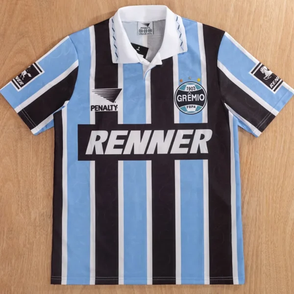 Gremio 1995/96 Retro Home Jersey Fan Version - Front View | KFCOOL