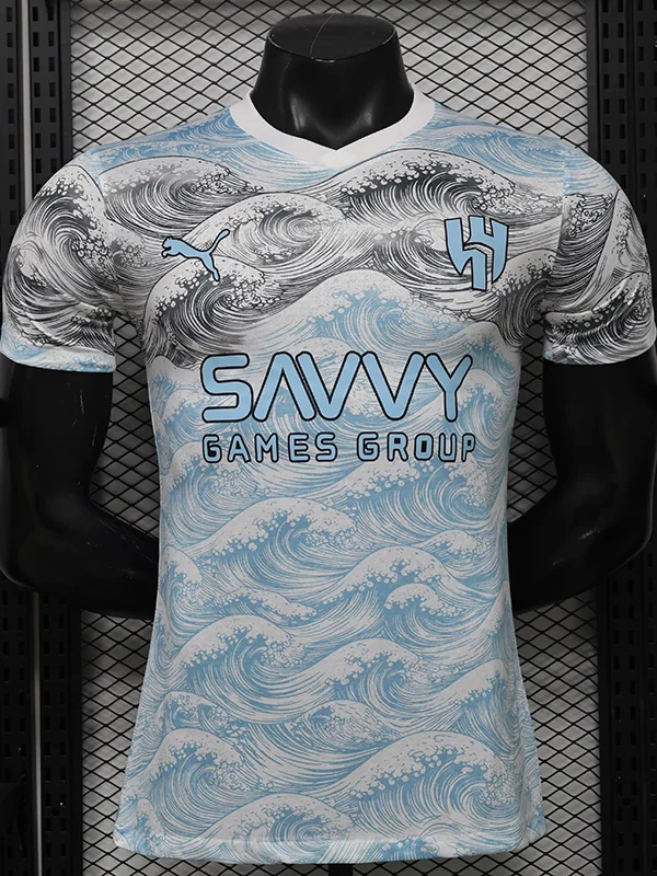 Al Hilal 2026/27 Grey Blue Special Edition Jersey Player Version - Front View | KFCOOL