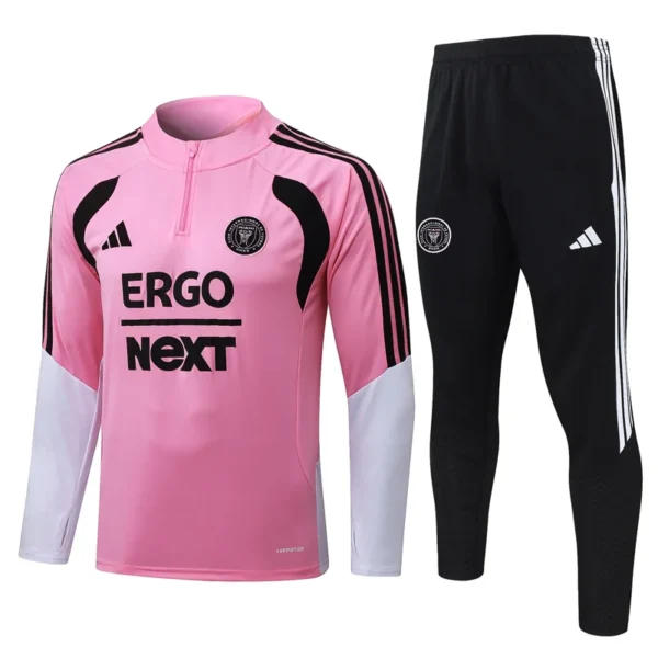 Inter Miami 2026/27 Pink Half Pull Tracksuit - Front View Inter Miami 2026/27 Pink Half Pull Tracksuit - Front View | KFCOOL