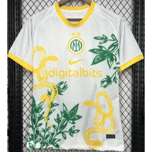 Inter Milan 2024/25 White Yellow Special Edition Jersey Fan Version - Front View | KFCOOL