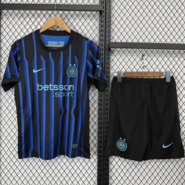 Inter Milan 2025/26 Home Kids Kit Fan Version - Front View | KFCOOL