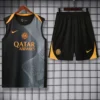 Inter Milan 2025/26 Black Yellow Sleeveless Shorts - Front View Inter Milan 2025/26 Black Yellow Sleeveless Shorts - Front View | KFCOOL