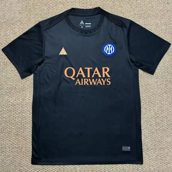 Inter Milan 2025/26 Black Training Shirt - Back View Inter Milan 2025/26 Black Training Shirt - Back View | KFCOOL
