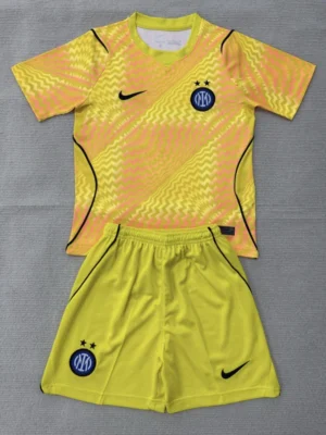 Inter Milan 2026/27 Goalkeeper Kids Kit Fan Version - Front View | KFCOOL