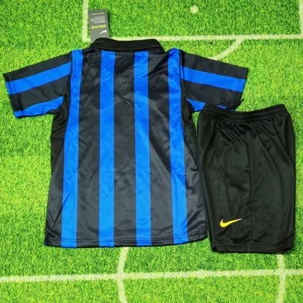 Inter Milan 2026/27 Home Kids Kit Fan Version - Back View - KFCool – Football Jerseys & Soccer Kits Store Inter Milan 2026/27 Home Kids Kit Fan Version - Back View | KFCOOL