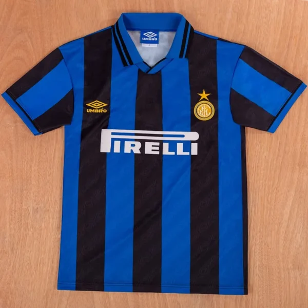 Inter Milan 1995/96 Retro Home Jersey Fan Version - Front View Inter Milan 1995/96 Retro Home Jersey Fan Version - Front View | KFCOOL