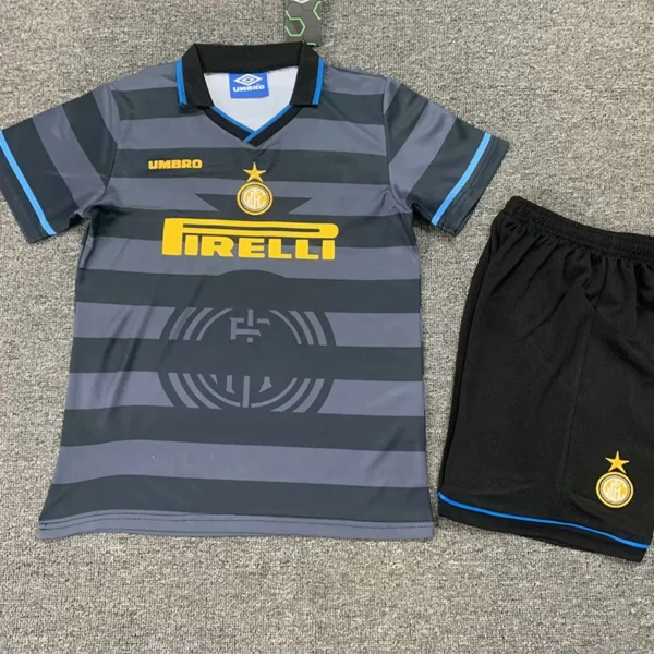 Inter Milan 1997/98 Retro Away Kids Kit Fan Version - Front View | KFCOOL