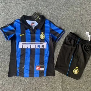 Inter Milan 1998/99 Retro Home Kids Kit Fan Version - Front View | KFCOOL