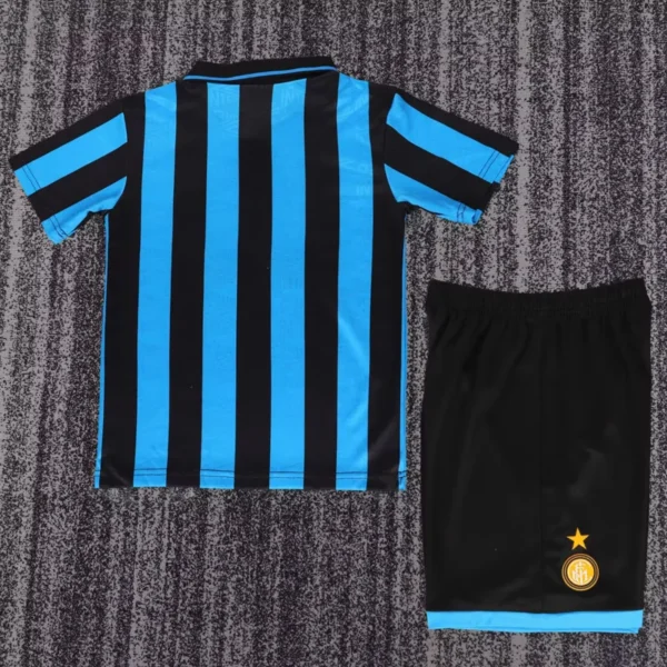 Inter Milan 1992/94 Retro Home Kids Kit Fan Version - Back View - KFCool – Football Jerseys & Soccer Kits Store Inter Milan 1992/94 Retro Home Kids Kit Fan Version - Back View | KFCOOL