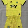 Ireland 2026/27 Goalkeeper Yellow Kids Kit Fan Version - Front View | KFCOOL