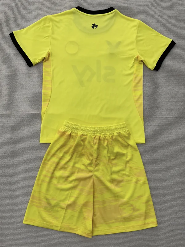 Ireland 2026/27 Goalkeeper Yellow Kids Kit Fan Version - Back View | KFCOOL