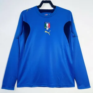 Italy 2006/07 Retro Home Long Sleeve Jersey Fan Version - Front View | KFCOOL