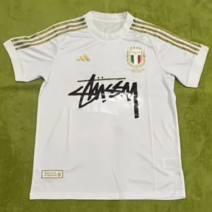 Italy 2023/24 Anniversary White Jersey Fan Version - Front View | KFCOOL