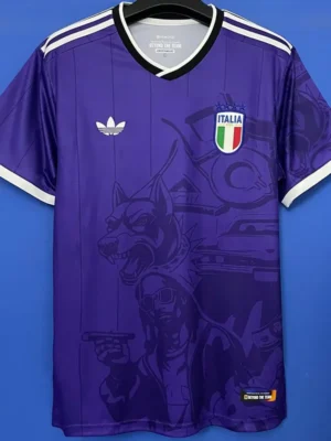 Italy 2025/26 Purple Special Edition Training Shirt - Front View Italy 2025/26 Purple Special Edition Training Shirt - Front View | KFCOOL