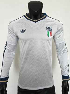 Italy 2026/27 Away Long Sleeve Jersey Player Version - Front View Italy 2026/27 Away Long Sleeve Jersey Player Version - Front View | KFCOOL