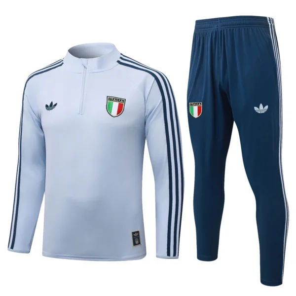 Italy 2026/27 Sky Blue Half Pull Tracksuit - Front View | KFCOOL